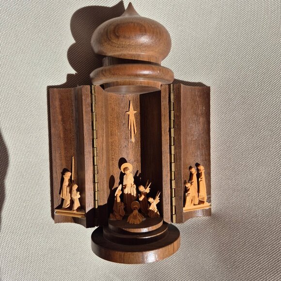 Vintage Lang Oberammergau Passion Hand-Carved Wood Creche Nativity Germany - Picture 8 of 16